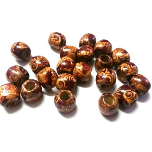 Beads /Wooden beads  coulored 12x11mm /  price 12pcs / Beads for crafting