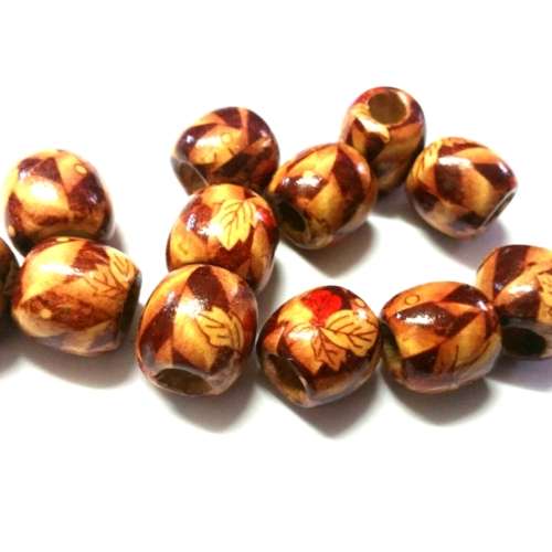Beads / Wooden beads  coulored 17x16mm   price 12pcs / Beads for crafting