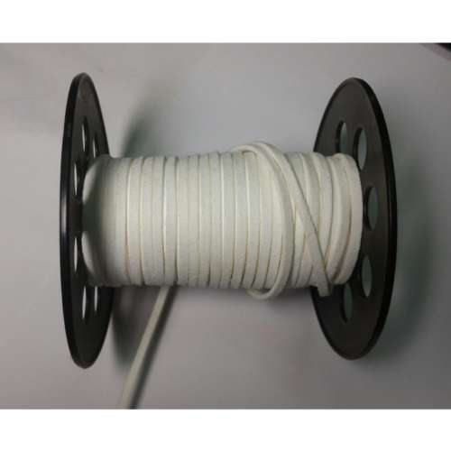 Velours synth. Leather Cord String / 3mm - white / Price per meter / for jewellery crafting