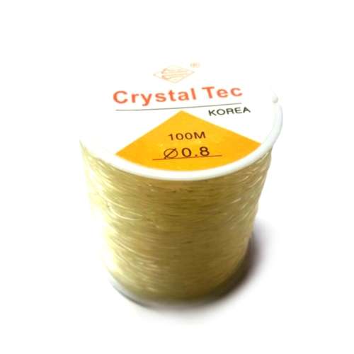 Elastic String / Crystal Tec / 0.8mm - colorless / price per meter / for jewellery crafting
