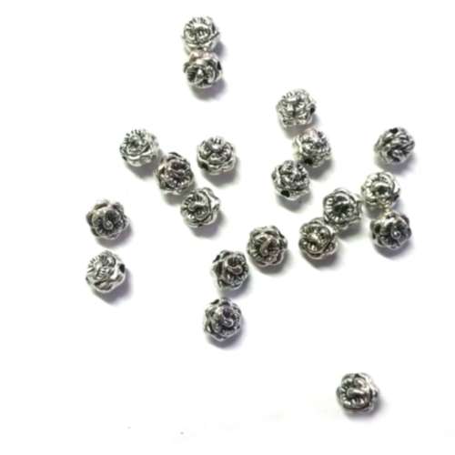 Beads / Meatal Beads / Roses- Beads  4mm -30pcs / Beads for crafting