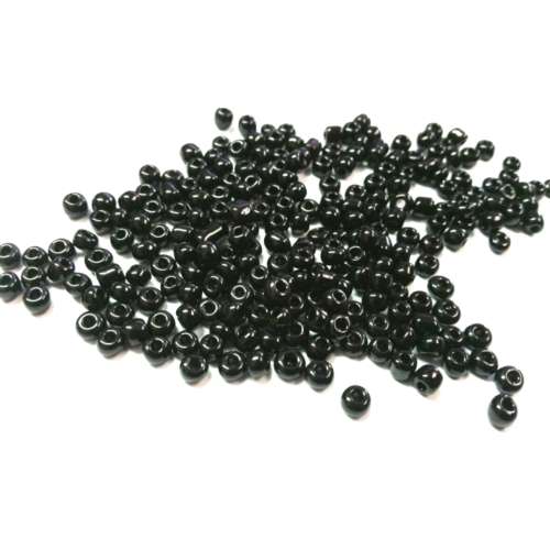 Beads /200 pcs Glass seed beads, black Beads,  3mm/ Beads for crafting