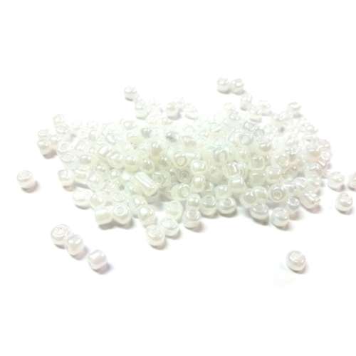 Beads / 200 pcs Glass seed beads, white Beads  3mm/ Beads for crafting