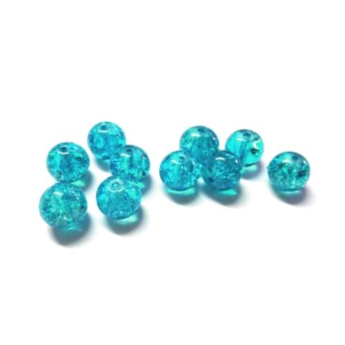 10pcs Glass Crackle Beads smashed optic - 10mm for crafting