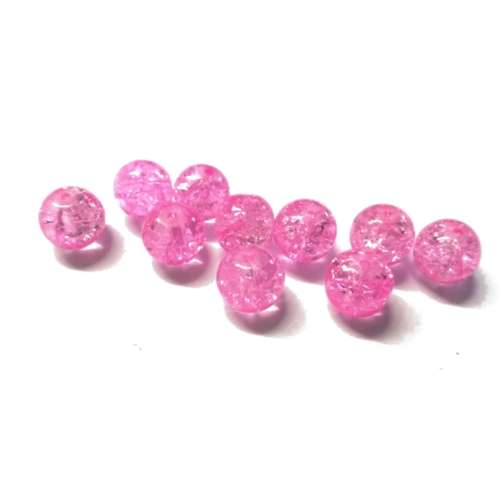 Beads /10pcs Glass Crackle Beads smashed optic Beads - 10mm, Beads for crafting