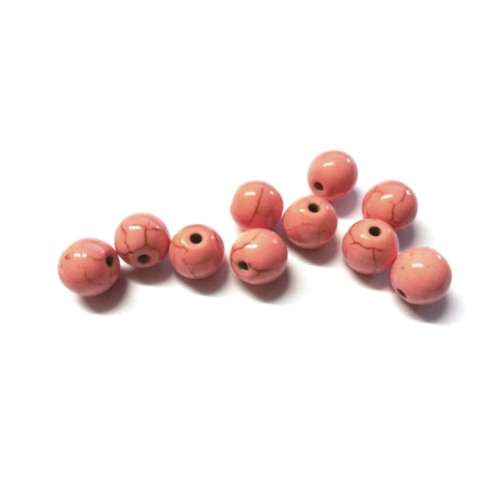 Beads / 10pcs Synthetic Stone Beads, Howlite optic Beads - 8mm, Beads for crafting