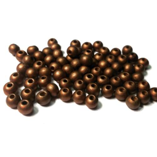 Beads / Wooden Beads / 6mm / copper brown Beads / Price p. 100 pcs / Beads for crafting