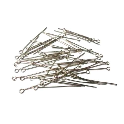 Eyepin 35mm Nickel- for jewellery crafting - 50pcs