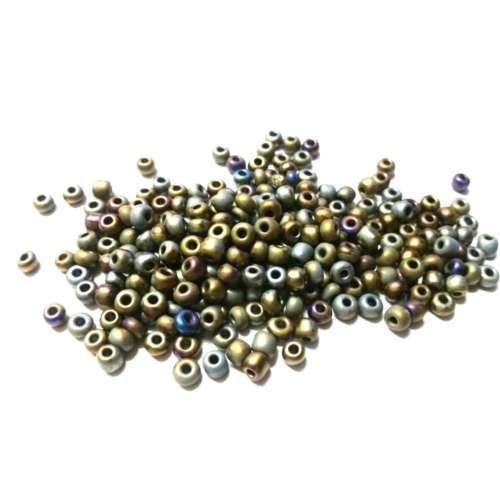 Beads / Glass Beads / seed Beads / rainbow grey / 3mm / 200 pcs / Beads for crafting