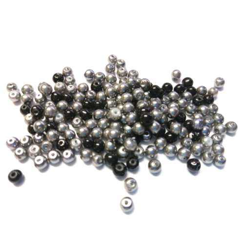 Beads / 170pcs Glass Beads dyed -paint / mixed Beads / 3mm / Beads for crafting