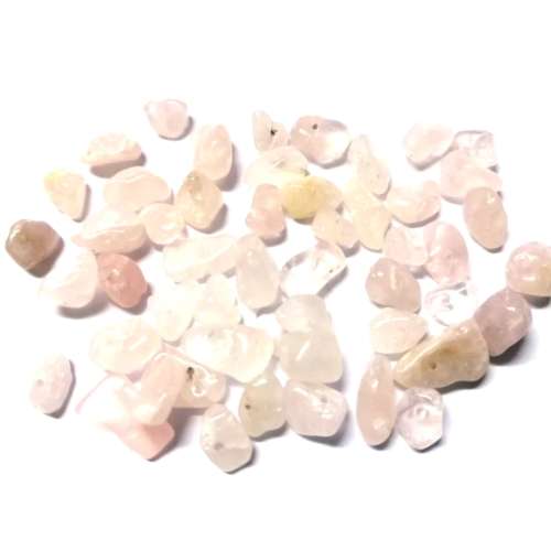 Beads / Gemstone Beads / Rose Quartz Beads / 5-8mm chips/+/-50pcs / Beads for crafting