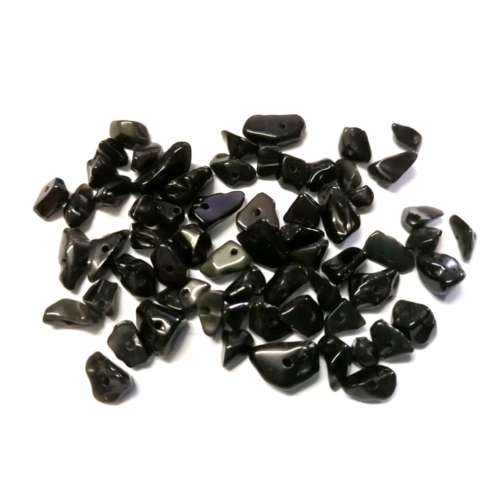 Beads / Gemstone Beads / Obsidian Beads / 5-8mm chips/+/-63pcs / Beads for crafting