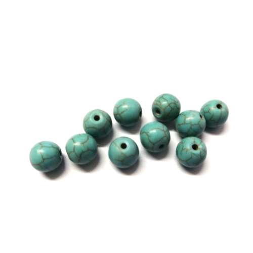 Beads / 10pcs / Synthetic Stone Howlite Beads /  10mm ball Beads / Beads for crafting