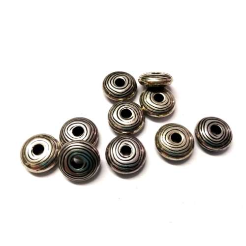 Beads / Metal Beads 14mm / Price p. 10pcs / Beads for jewellery crafting / Nickel free