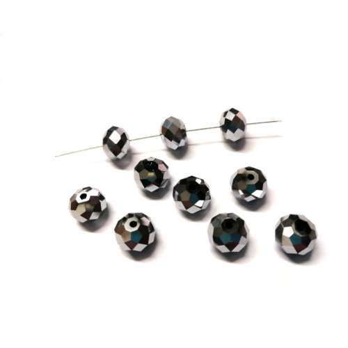 Beads / 10pcs Crystal Beads,  full side mirror effect 10mm / Beads for crafting