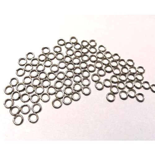 Jump Ring / Metal / Rhodium Color / 5.5mm/ Price p. 100pcs / for crafting