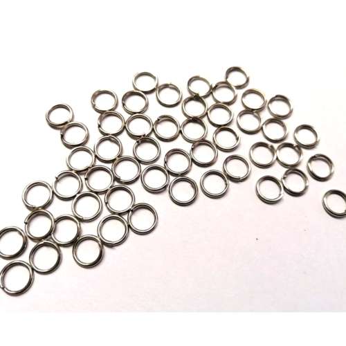 Jump Ring / Metal / Rhodium Color / 8mm/ Price p. 50pcs / for crafting