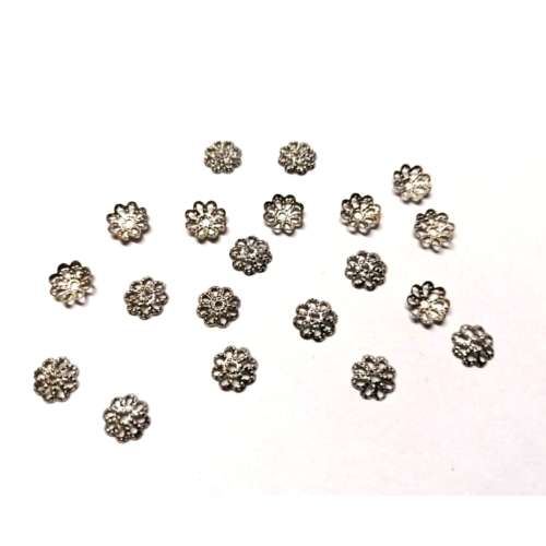 20pcs Bead Caps 7mm - for jewellery crafting -
