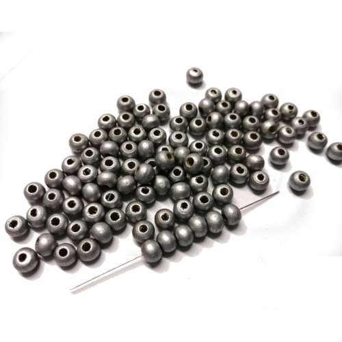 Beads / Wood Beads - silver +/-820pcs - 6mm / Beads for crafting
