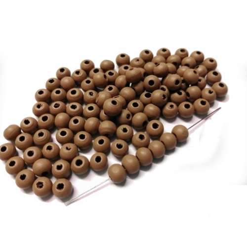 Beads / Wooden Beads / 6mm / caramel brown Beads / Price p. 100 pcs / Beads for crafting