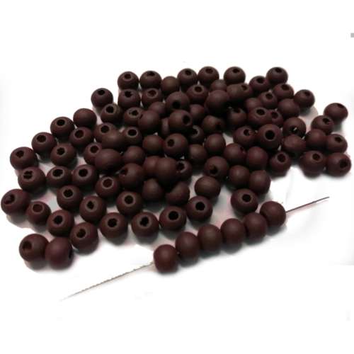 Beads / Wooden Beads / 6mm / dark red brown burgundi Beads / Price p. 100 pcs / Beads for crafting