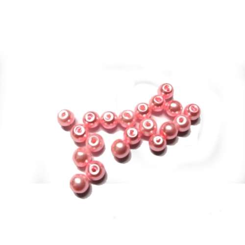 Beads /20pcs Glass Pearl Beads dyed / rose`  Beads / 6mm / Beads for crafting
