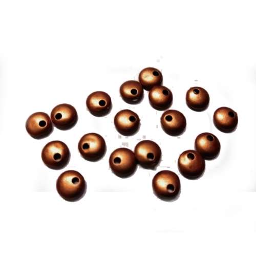 Beads /Acrylic Beads  8mm -  20 pcs metallic copper- for jewellery crafting