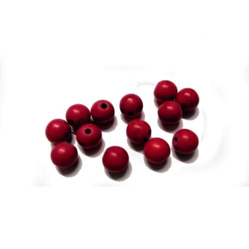 Beads, Howlite  Stone Beads red - 13pcs  - 8mm, Beads for crafting