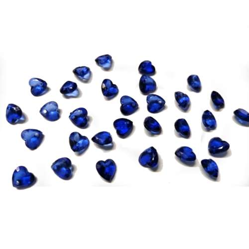 Beads /Acrylic Beads - 8mm -  30 pcs - blue Hearts for jewellery crafting
