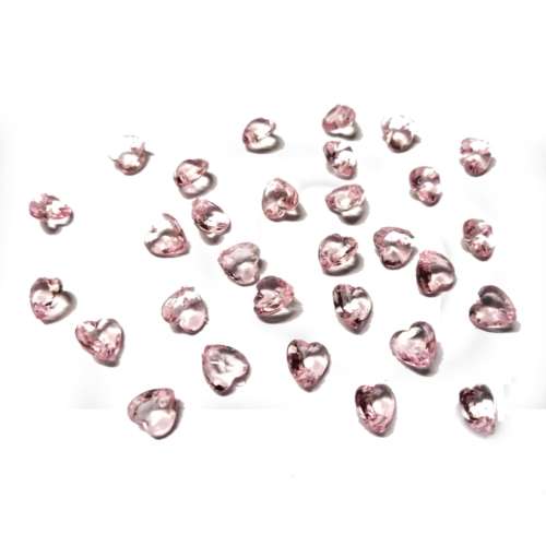 Beads / Acrylic Beads - 8mm -  30 pcs - rose` Hearts for jewellery crafting
