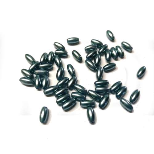 Beads / Acrylic Beads - 8mm -  50 pcs - metallic light blue - Oval for jewellery crafting