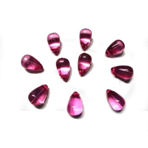 Beads / Acrylic Beads - 12.5mm -  10 pcs Glass Optic Drop for jewellery crafting