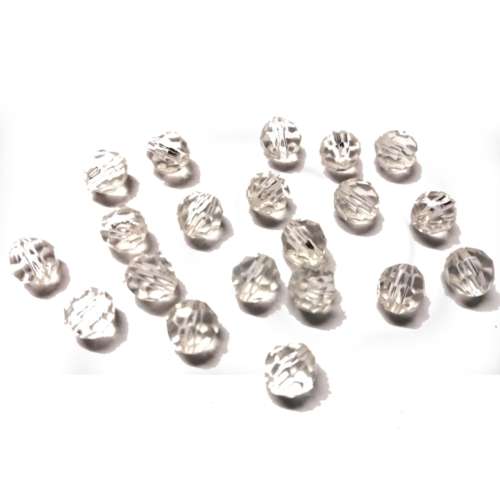 Beads / Acrylic Beads - 8mm -  20 pcs Crystal Optic Balls for jewellery crafting