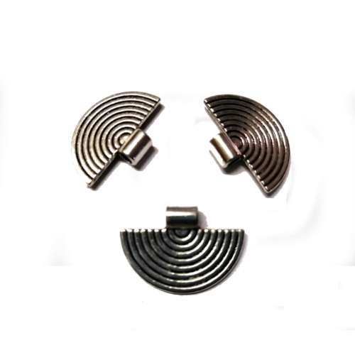 Pendant  - Shape Pendant  - Silver Metal   - 3pcs - 25x17mm for crafting