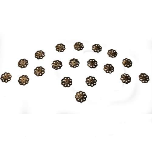 Findings - Bead Caps - 20pcs  - Antique Gold Metal 7mm / Findings for crafting