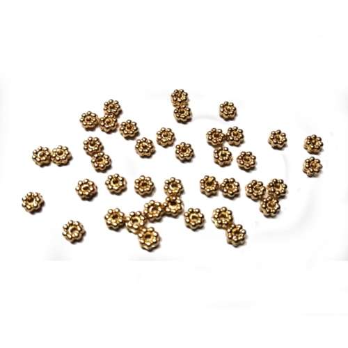 Gold Metal Beads - 40pcs   - 4.5mm/ for jewellery crafting