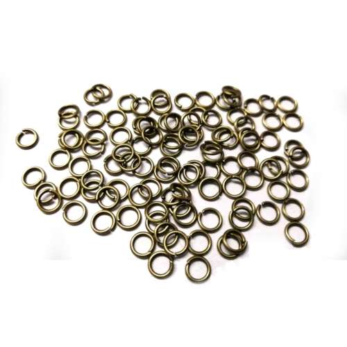 Jump Rings - 100pcs  - 6mm - Antique Gold color / for crafting