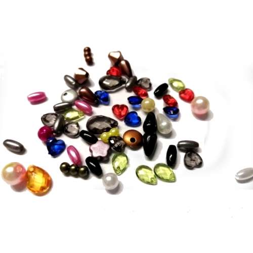 Princess Treasure Beads / Acrylic  Bead Set - 53 pcs for jewellery crafting