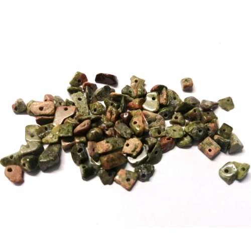 Beads / Gemstone - Unakite - Beads - +/-90pcs   - 4-8mm / Beads for crafting