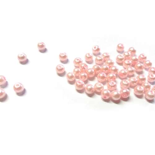 Beads - Glass Pearl Beads - 50pcs  - rose`  - 3mm - Hole +/- 1.2mm / Beads for crafting
