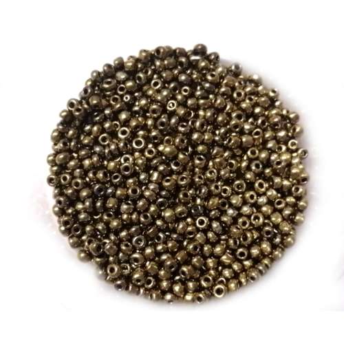 Beads -Glass  Seed Beads - 500pcs  - 2.5mm - antique gold / Beads for crafting