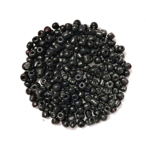 Beads -Glass  Seed Beads - 220pcs  - 3mm -black / Beads for crafting