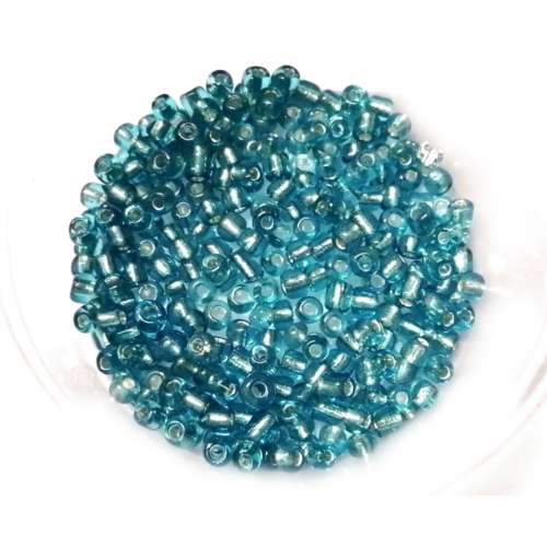 Beads -Glass  Seed Beads - 240pcs  - 3.5mm - light blue / Beads for crafting