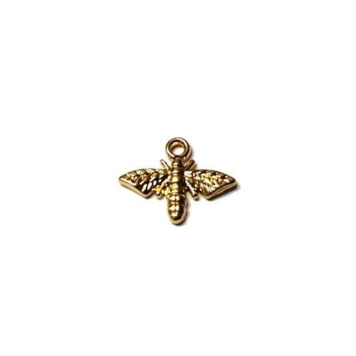 Pendants / Fly -Gold Metal Pendant - 1pc - 18x14mm / Beads for crafting