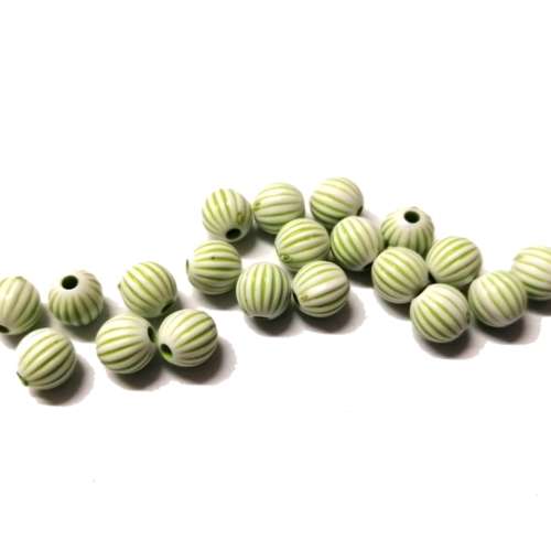 Beads / Acrylic Beads Ceramic Optic - 7mm -  20 pcs / Beads for crafting