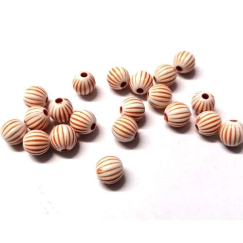 Beads / Acrylic Beads Ceramic Optic - 7mm -  20 pcs / Beads for crafting