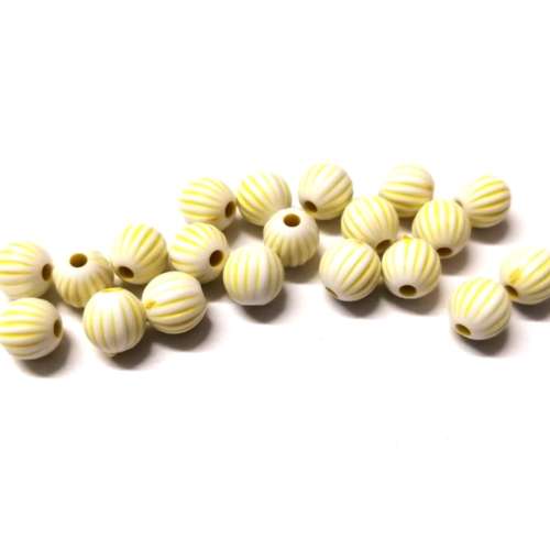 Beads / Acrylic Beads Ceramic Optic - 7mm -  20 pcs / Beads for crafting