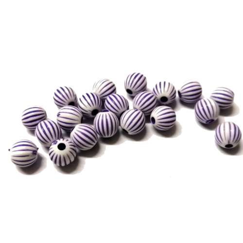 Beads / Acrylic Beads Ceramic Optic - 7mm -  20 pcs / Beads for crafting