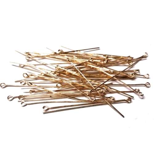 Findings / Eye Pin - 50pcs  - 50mm - ROSE Gold Color / Beads for crafting