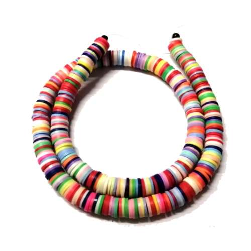 Beads / FIMO RUBBER Beads 8mm - 400 pcs - STRING +/-44CM / Beads for crafting